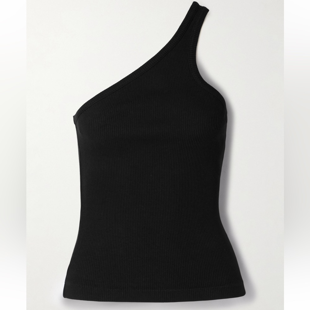 Agolde Verica One-Shoulder Ribbed Knit Top